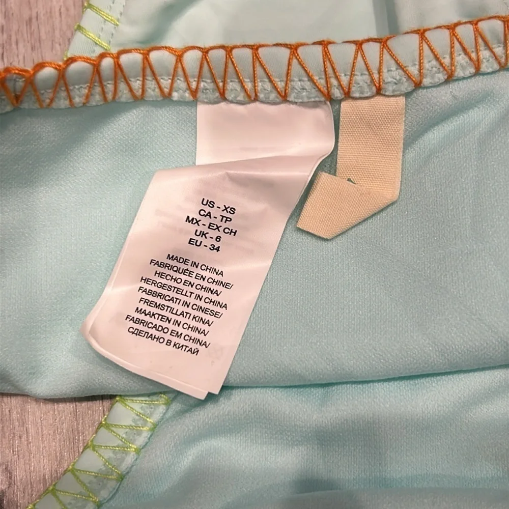 Hobie blue embroidery stitch swim bikini bottom size XS